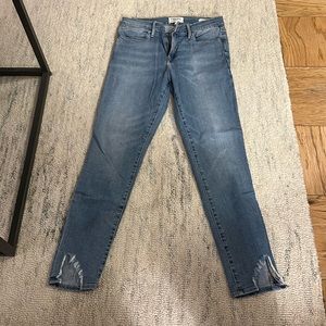 Frame Jeans. Size 28 and light wash.